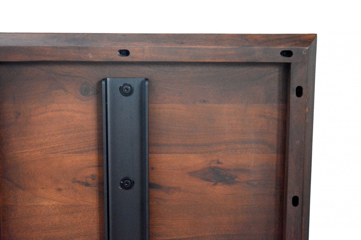 Brown And Black Wood Metal King Size Bed