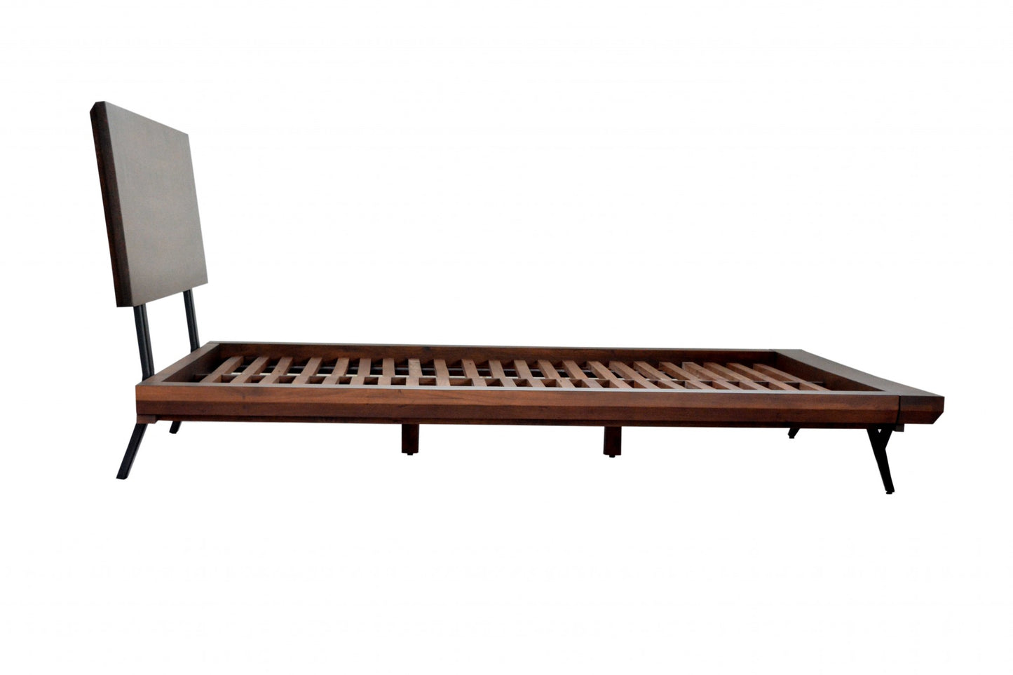 Brown And Black Wood Metal King Size Bed