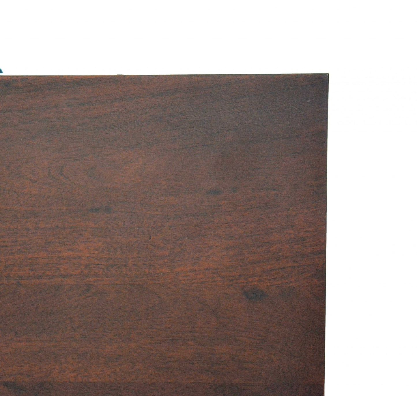 18" Brown And Black Solid Wood Four Drawer Chest