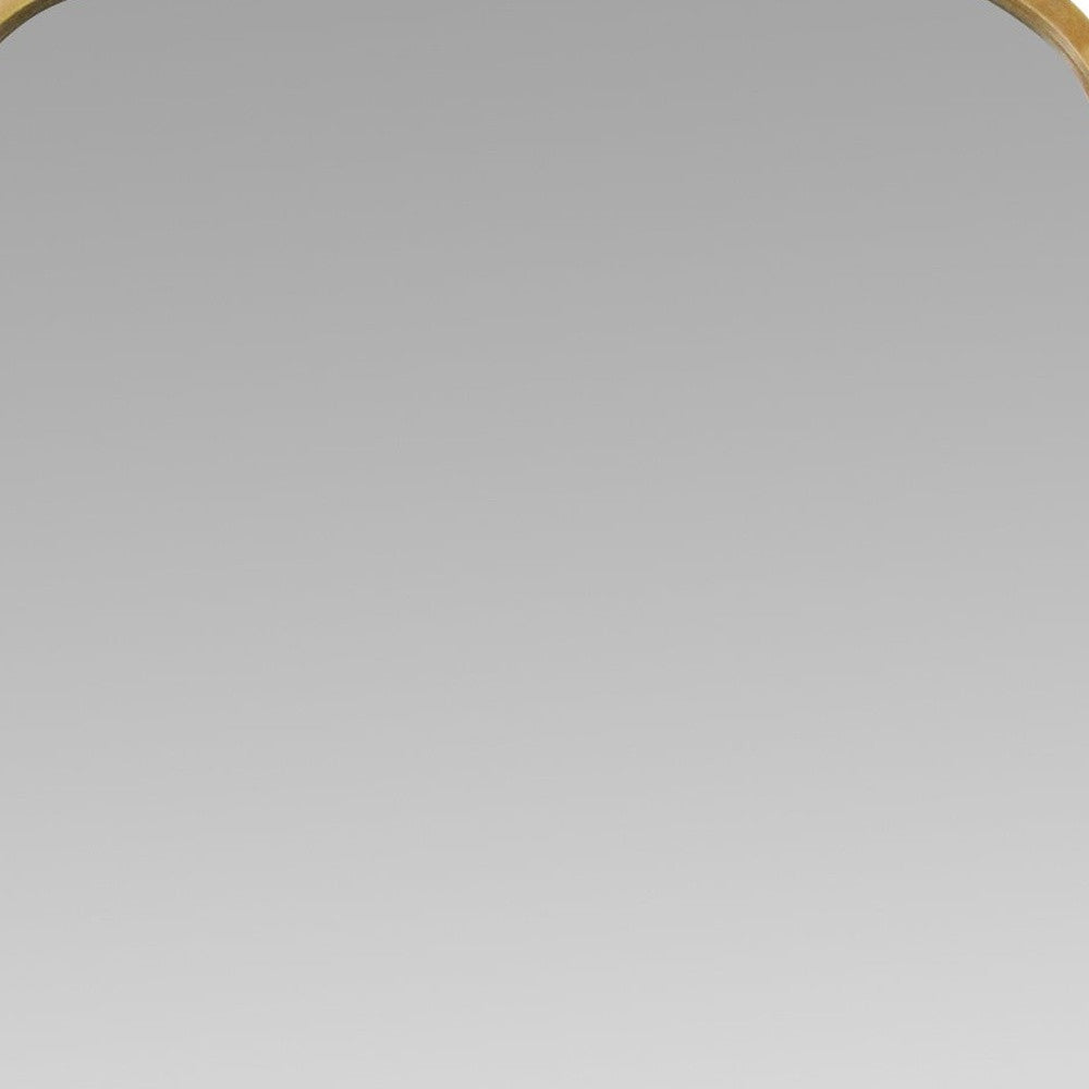 Antiqued Gold Scallop Framed Mirror