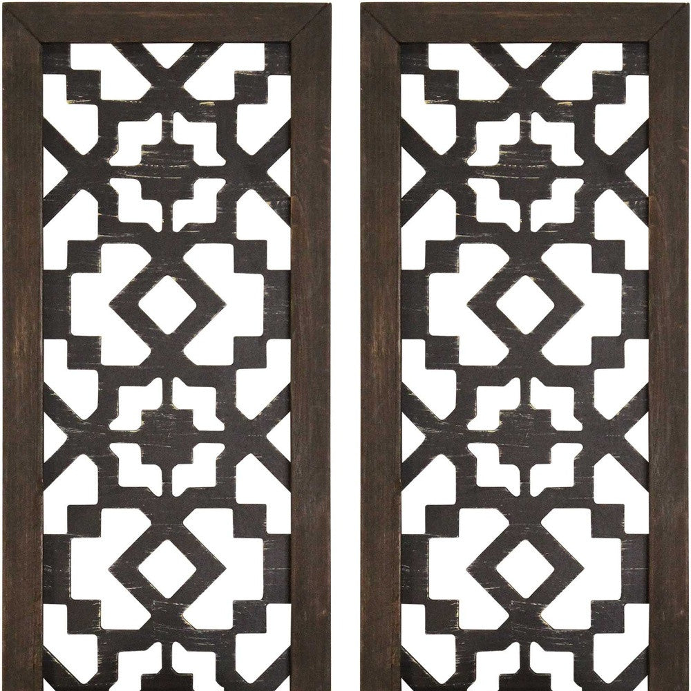 S 2 Black Laser Cut Sconces