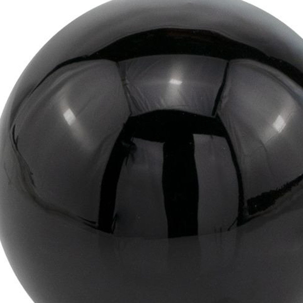 4" X 4" X 4" Black Aluminum Sphere
