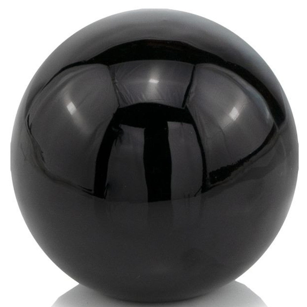 4" X 4" X 4" Black Aluminum Sphere