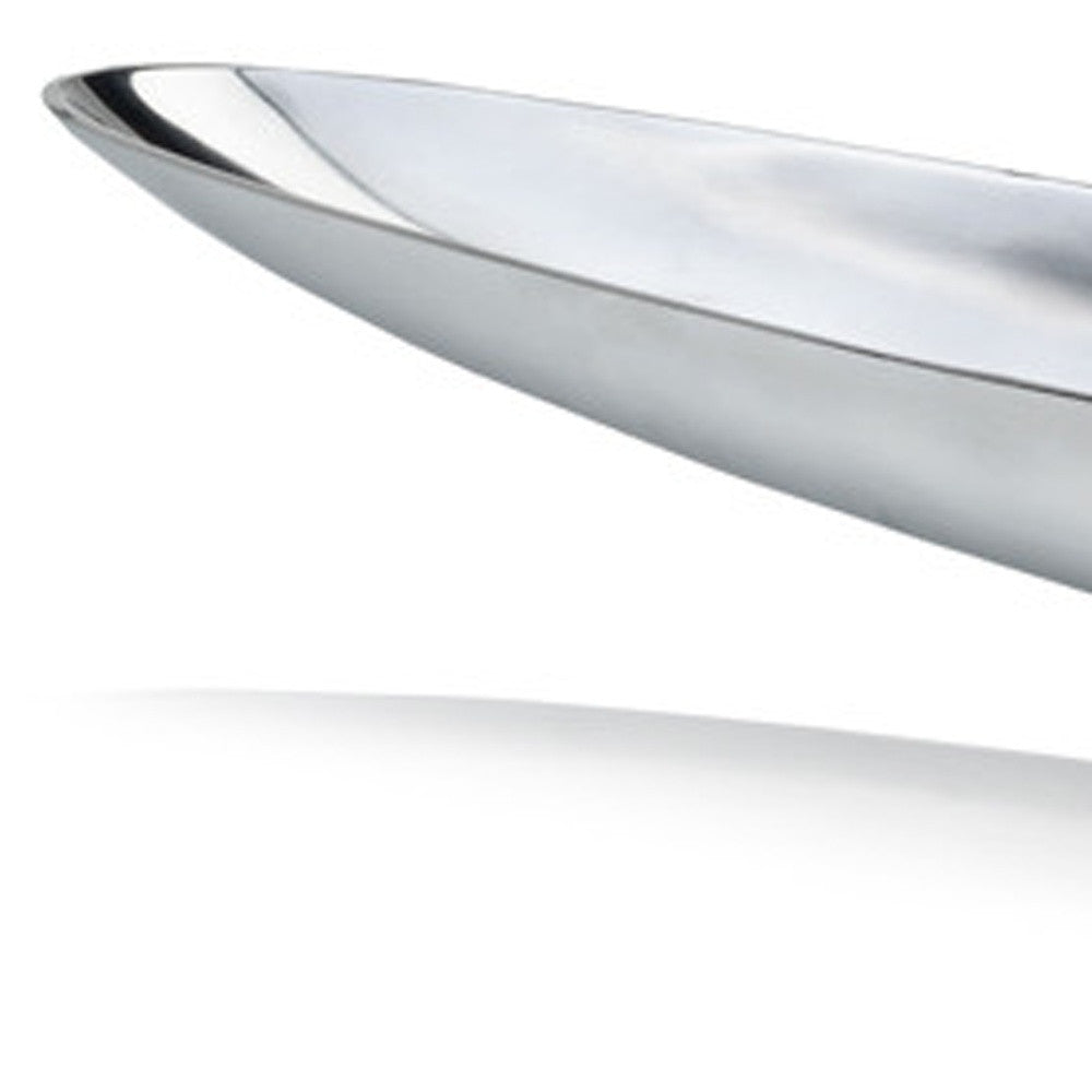 47" Contempo Shiny Silver Extra Large Long Boat Tray