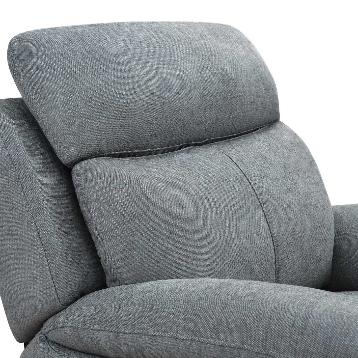 35" Blue Fabric Power Recliner with USB