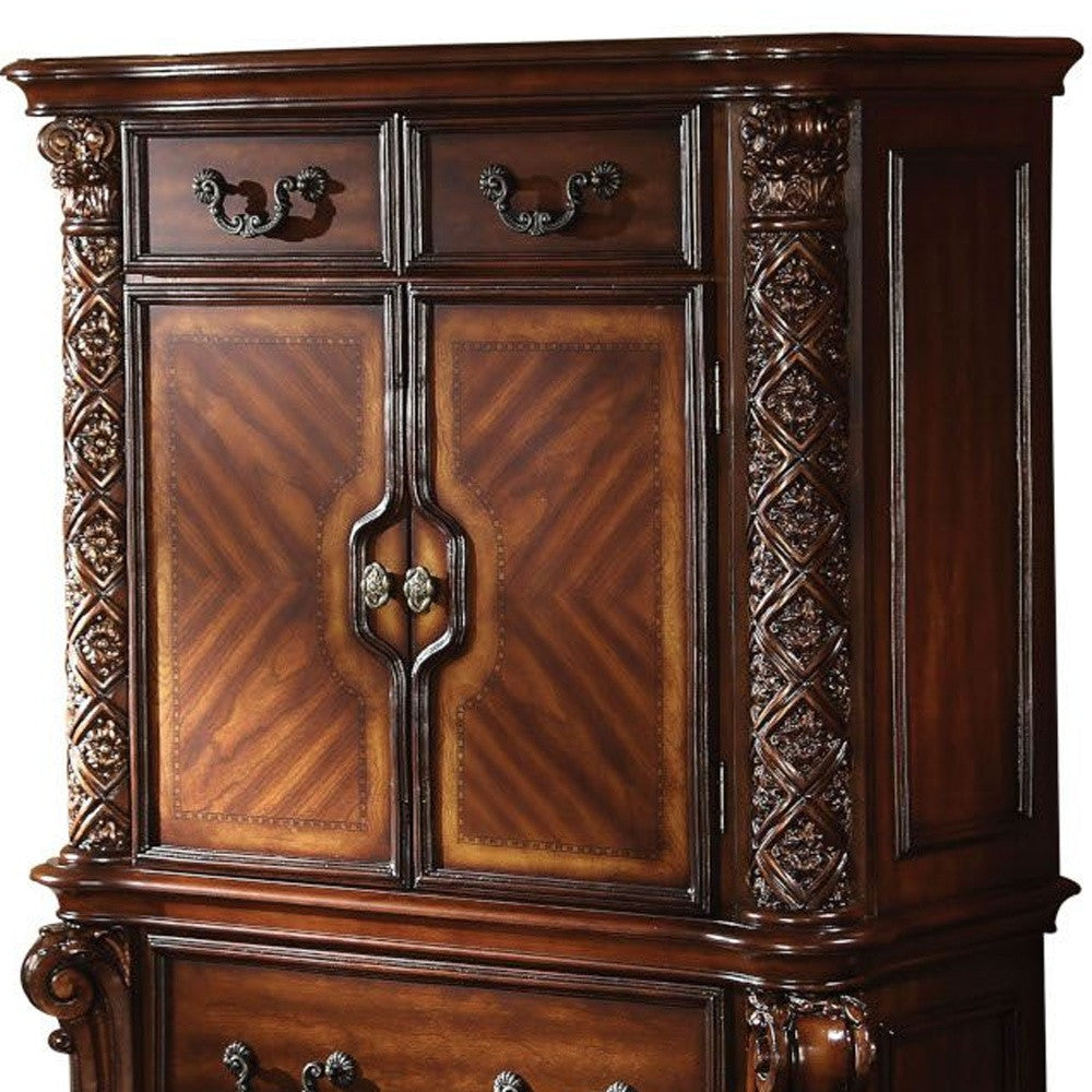43" X 21" X 55" Cherry Wood Chest