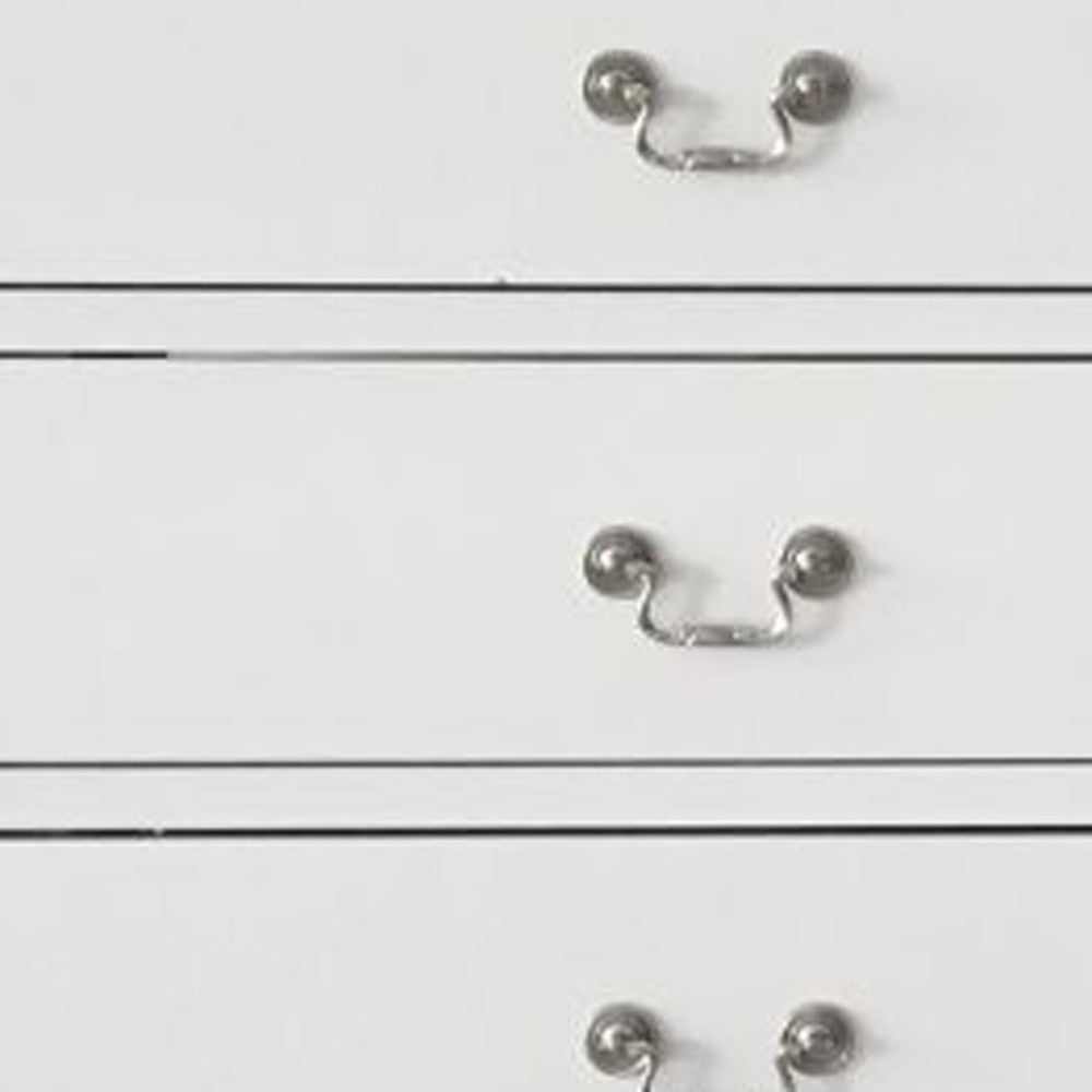 60" White Manufactured Wood Six Drawer Double Dresser