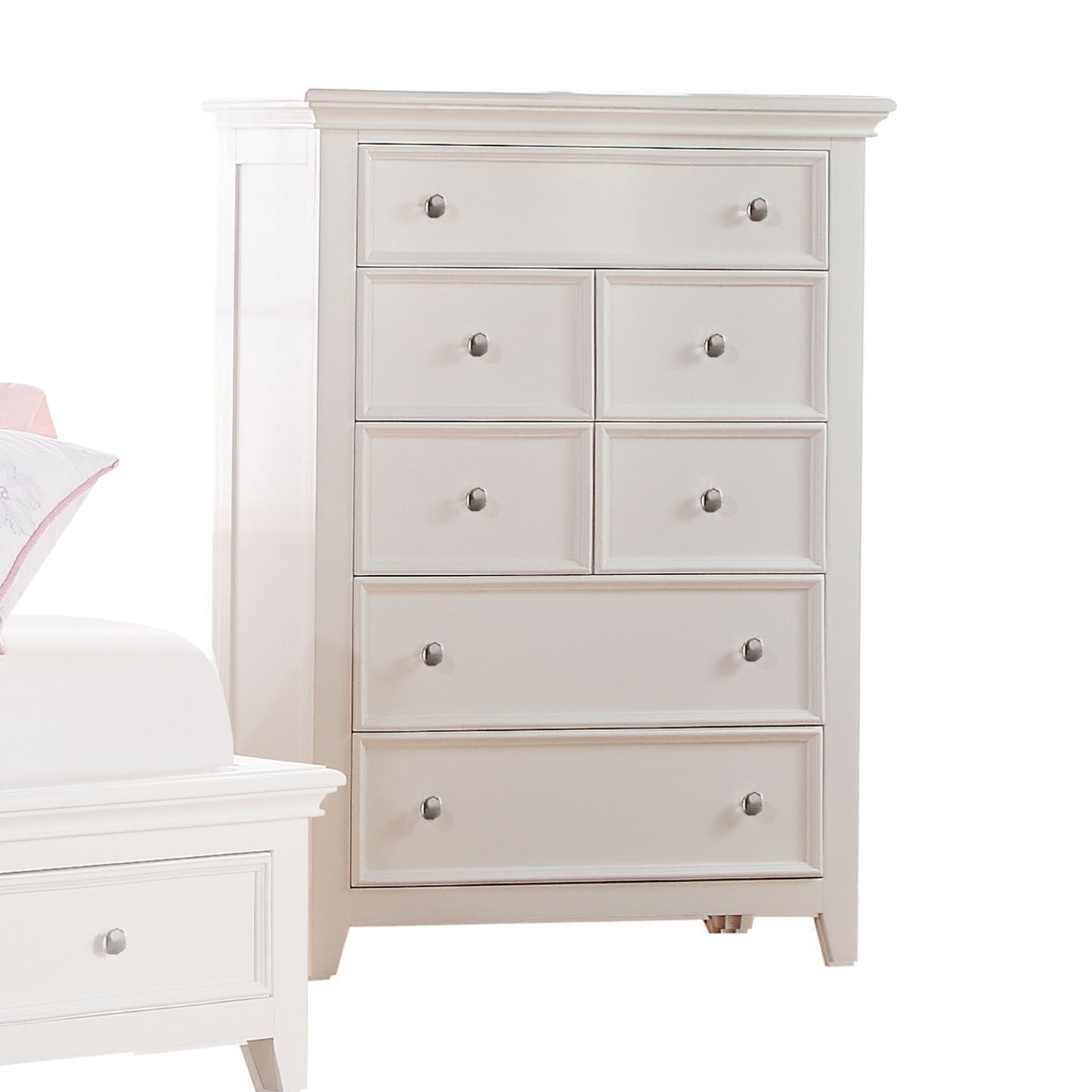 36" X 18" X 50" White Wood Chest