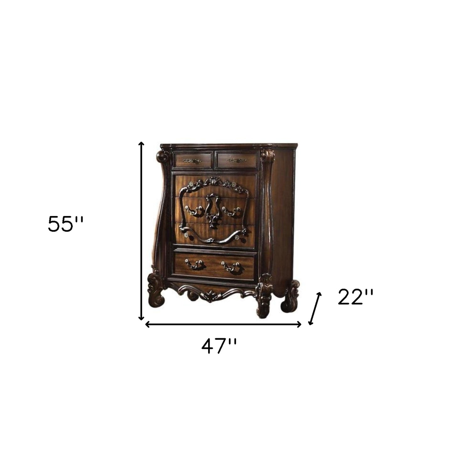 47" X 22" X 55" Bone White Wood Chest