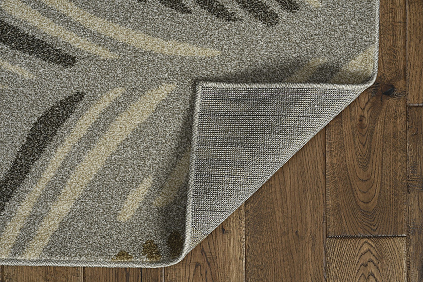 5' X 8' Grey Feather Brushstrokes Area Rug