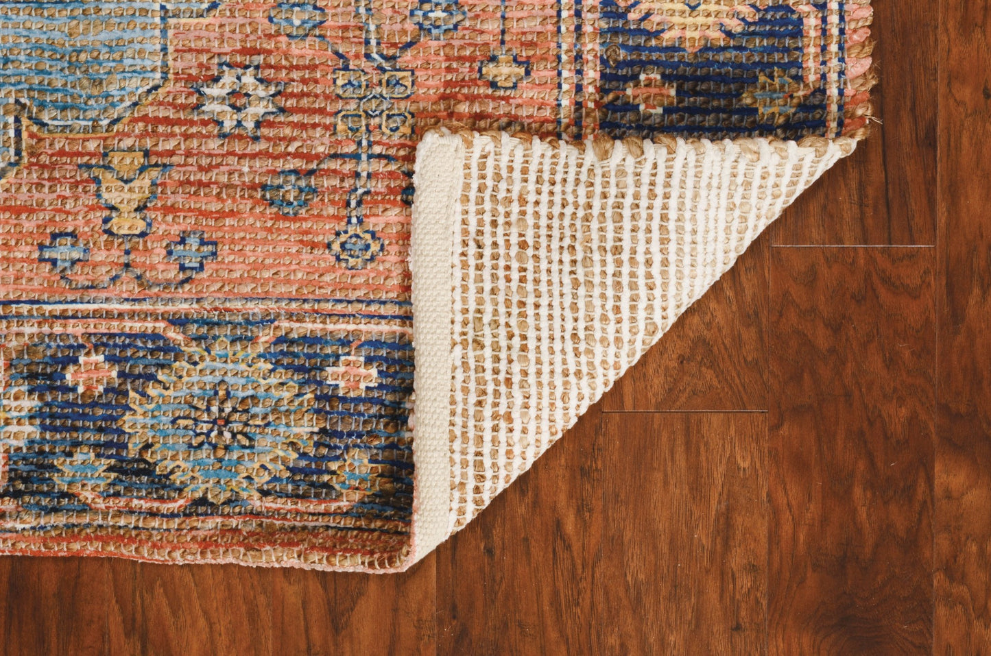 7'X12' Blue Hand Woven Traditional Medallion Indoor Area Rug