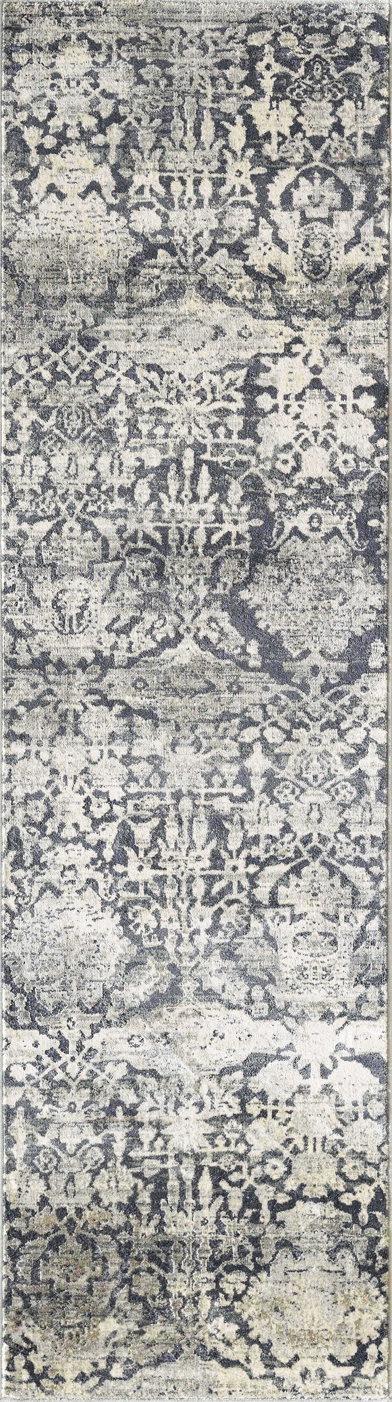 63 X 91 Grey Polyester Or Viscose Rug