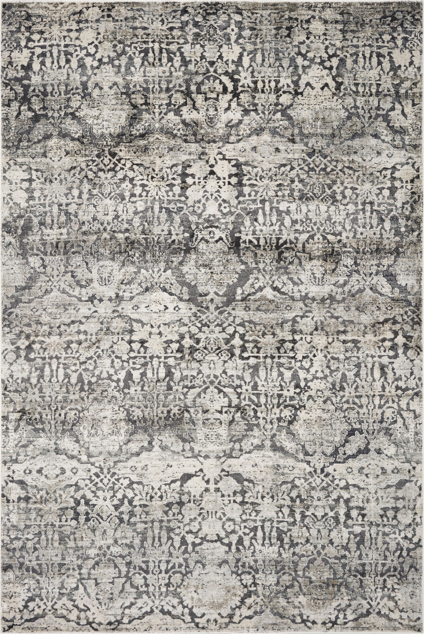 63 X 91 Grey Polyester Or Viscose Rug