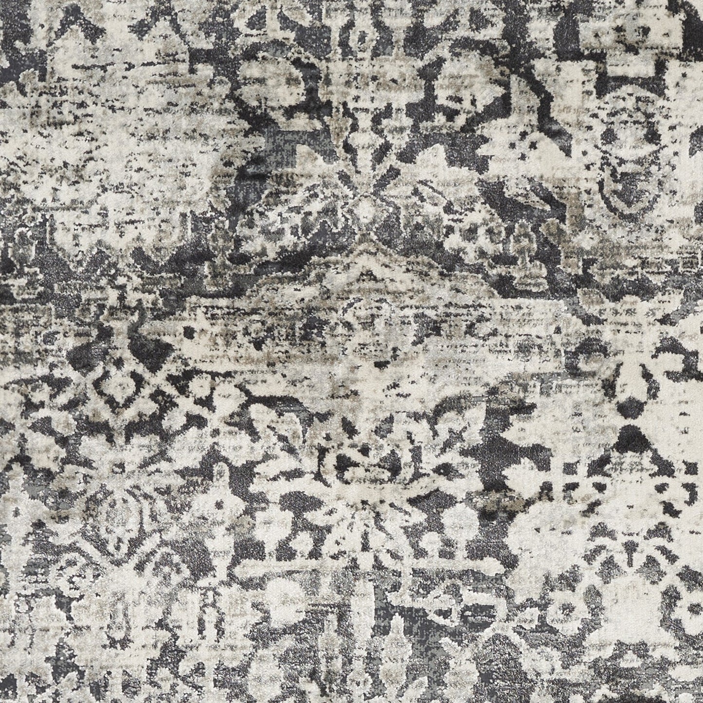 63 X 91 Grey Polyester Or Viscose Rug