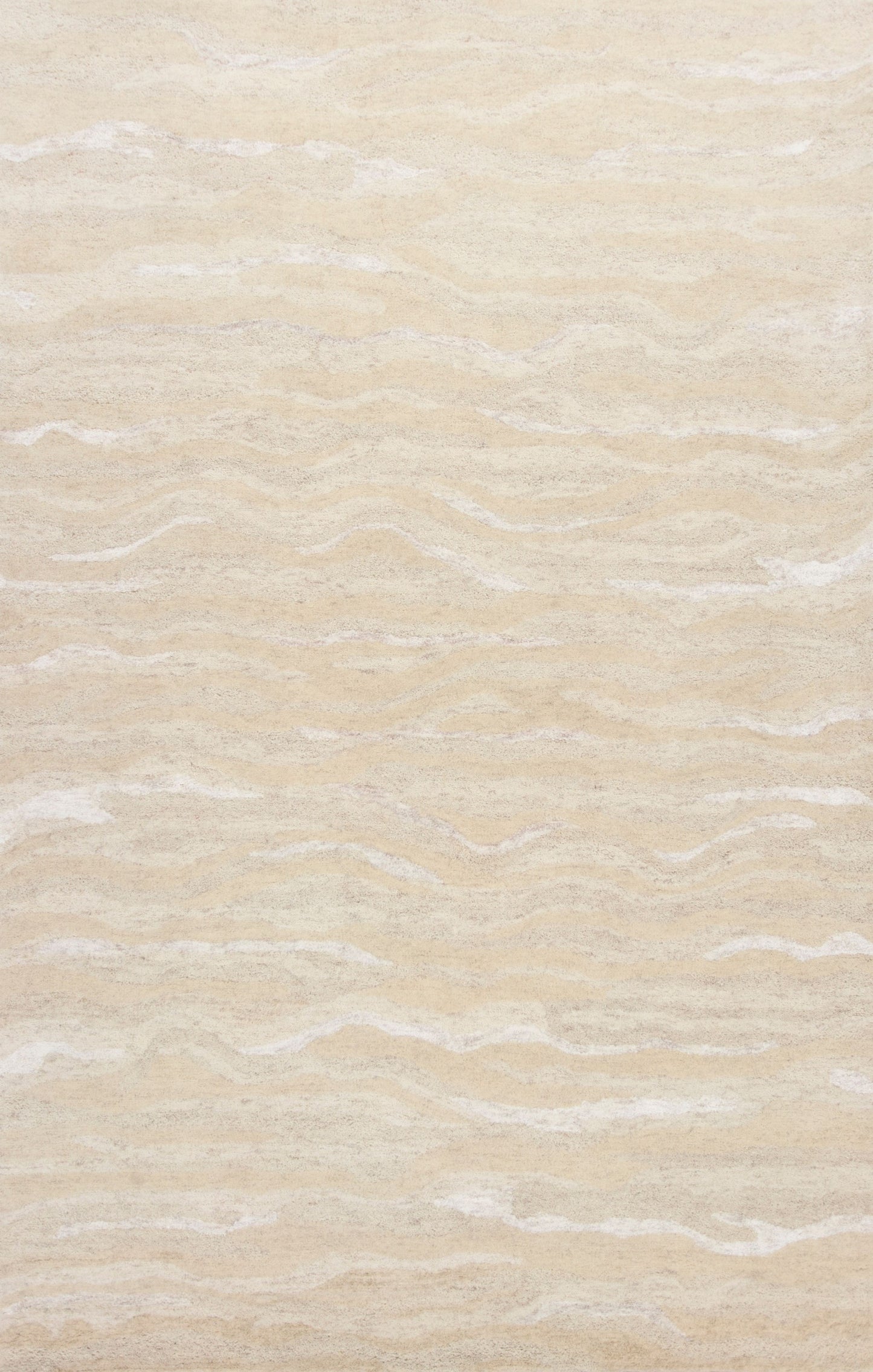 5'X7' Ivory Hand Tufted Abstract Indoor Area Rug