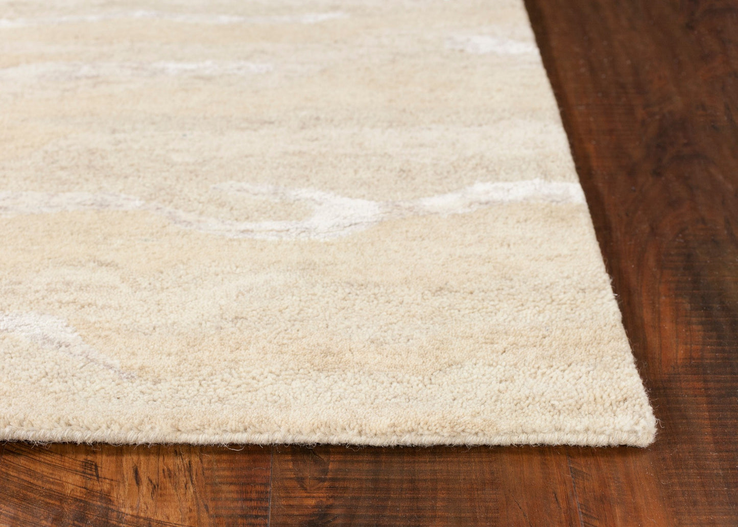 5'X7' Ivory Hand Tufted Abstract Indoor Area Rug