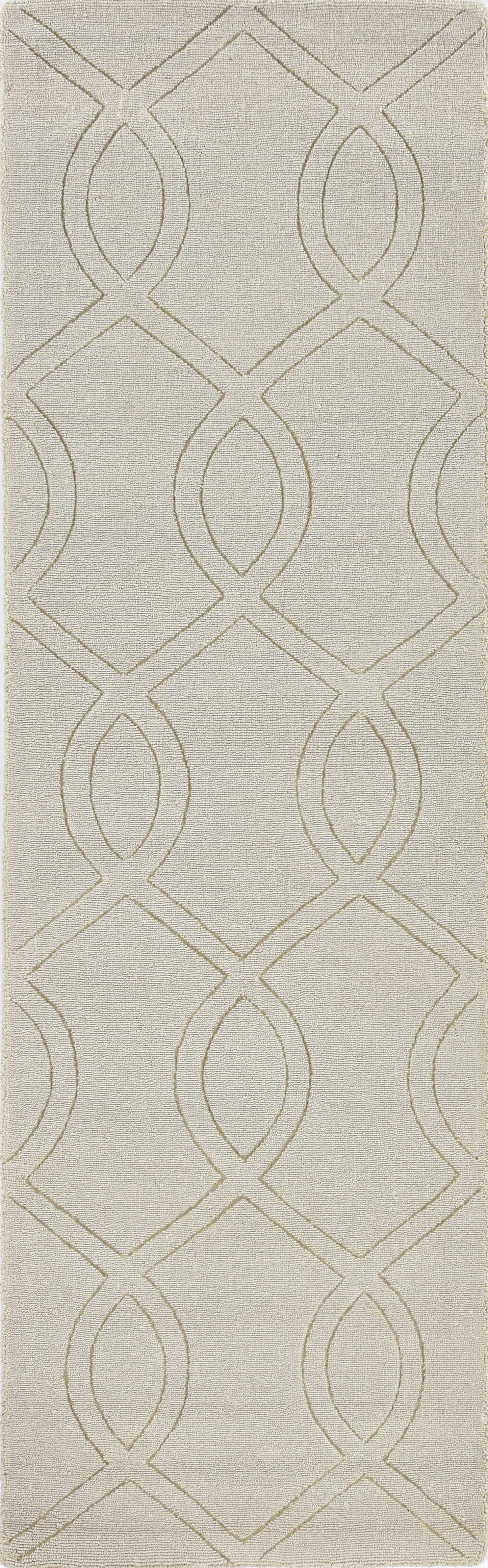 8' Seafoam Green Hand Hooked Sea Shells Indoor Runner Rug