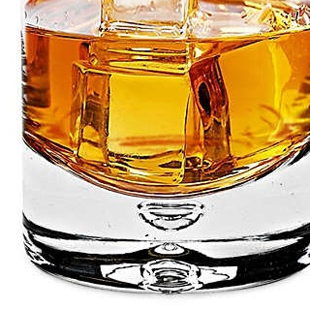 4 Pc Set Old Fashioned Lead Free Crystal Scotch Glass 8 Oz