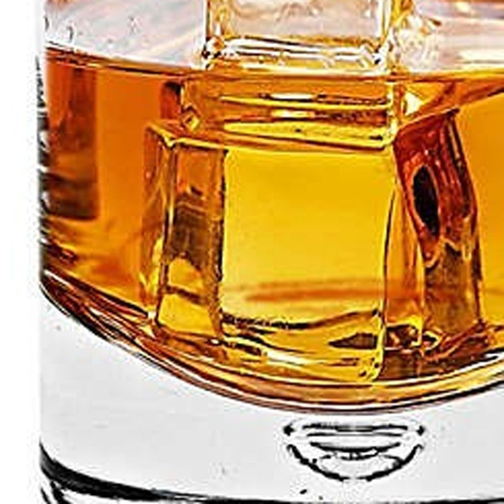 4 Pc Set Old Fashioned Lead Free Crystal Scotch Glass 8 Oz