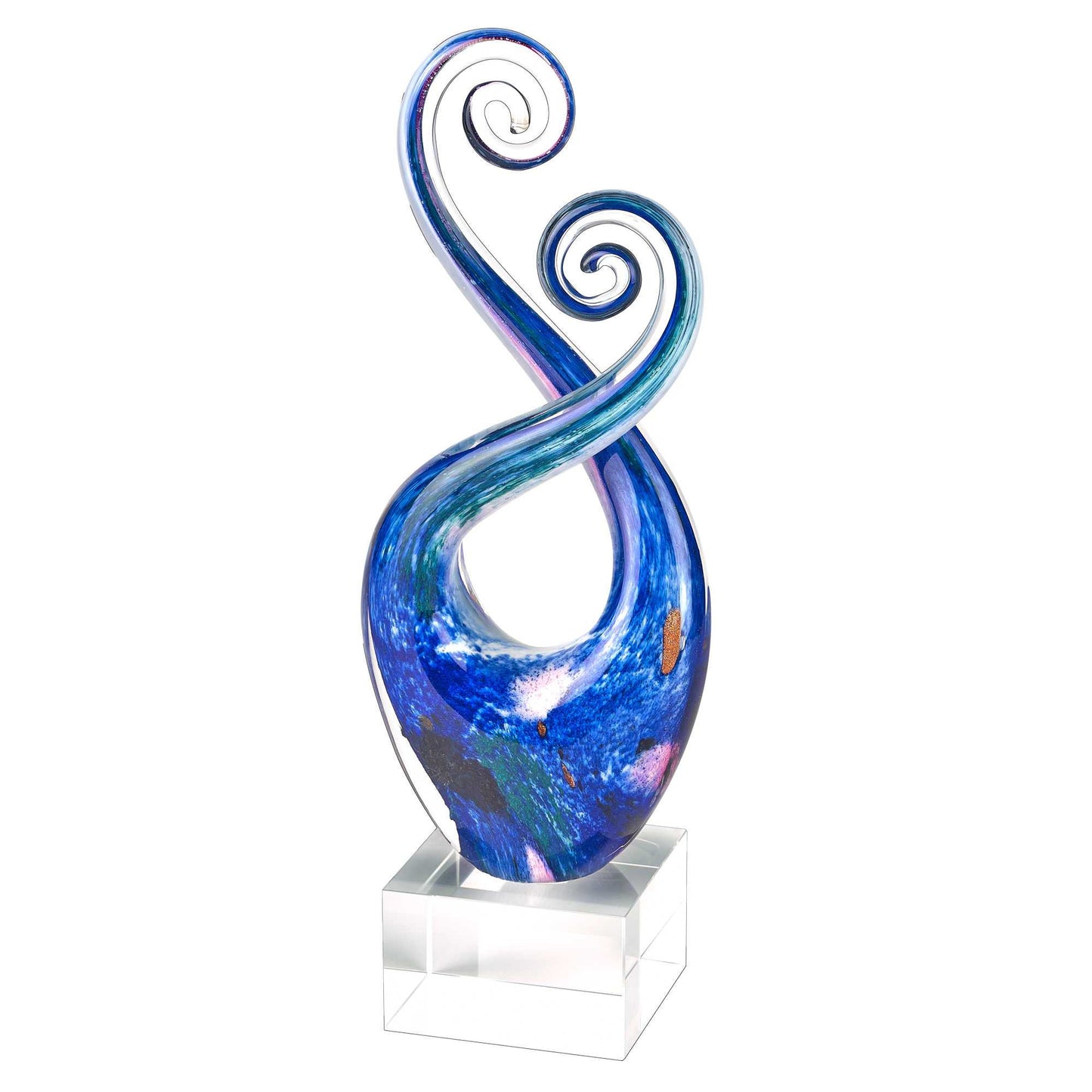 10 Multicolor Art Glass Centerpiece On Crystal Base