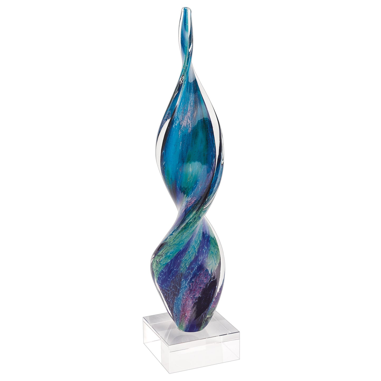 18 Multicolor Art Glass Corkscrew Centerpiece