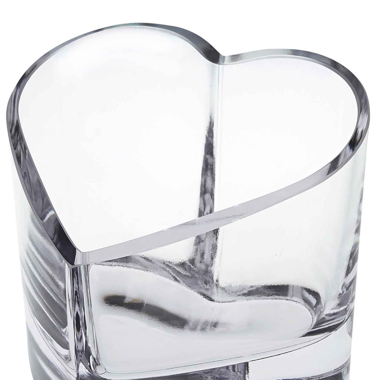 Mouth Blown European Crystal Heart Bowl Or Votive
