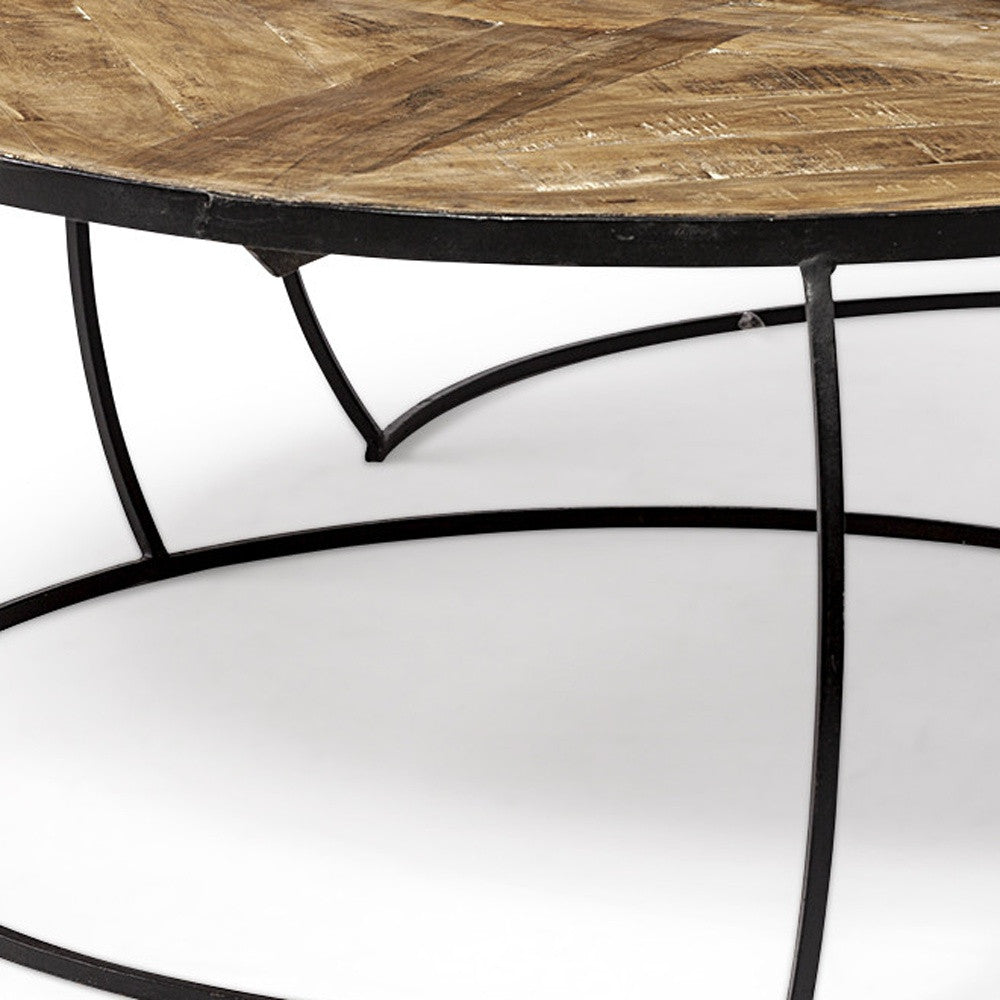 S2 41" & 38" Round Wood Top Nesting Coffee Tables