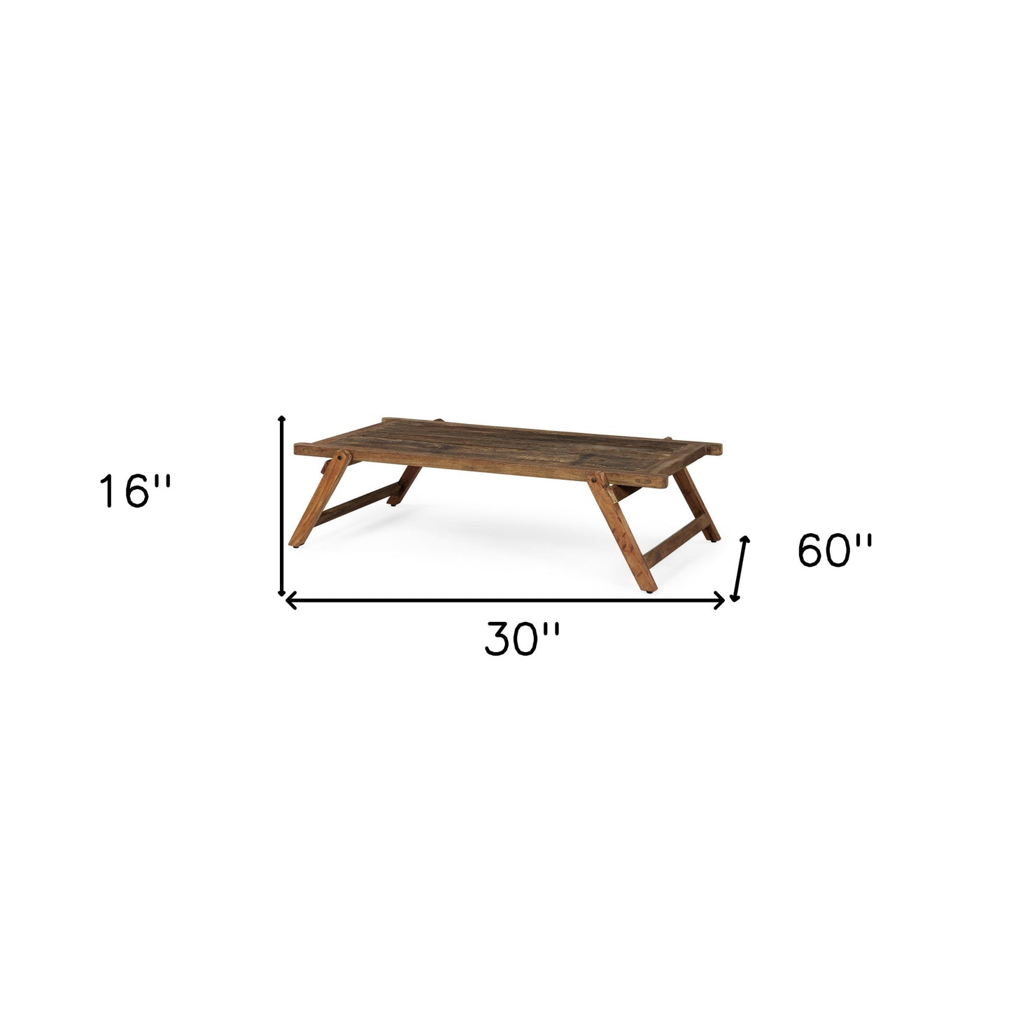 Rectangular Naturally Finished Reclaimed Wood Coffee Table