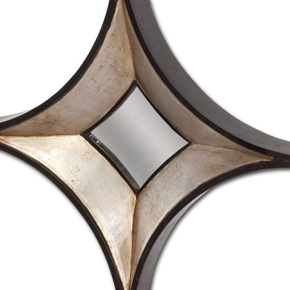 Dark Brown Diamond Accent Mirror