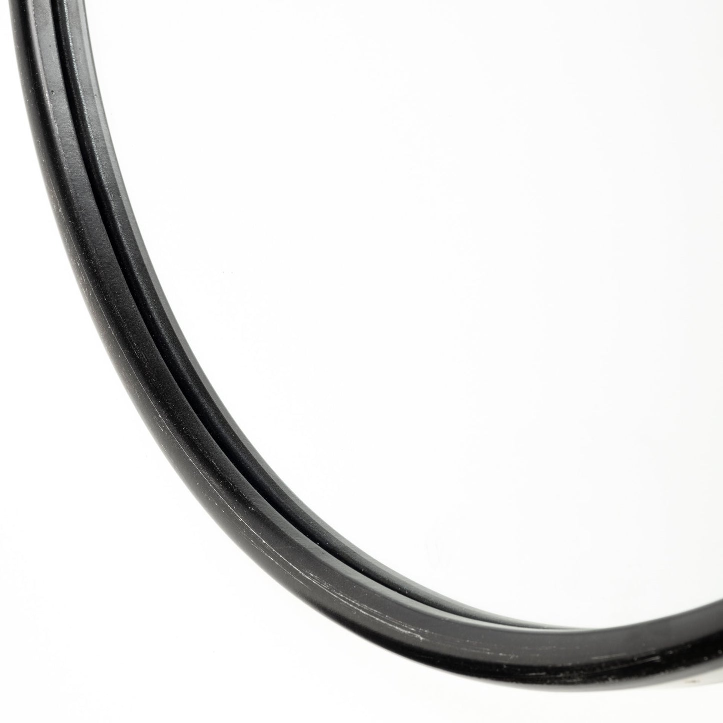 Black Oval Accent Metal Mirror
