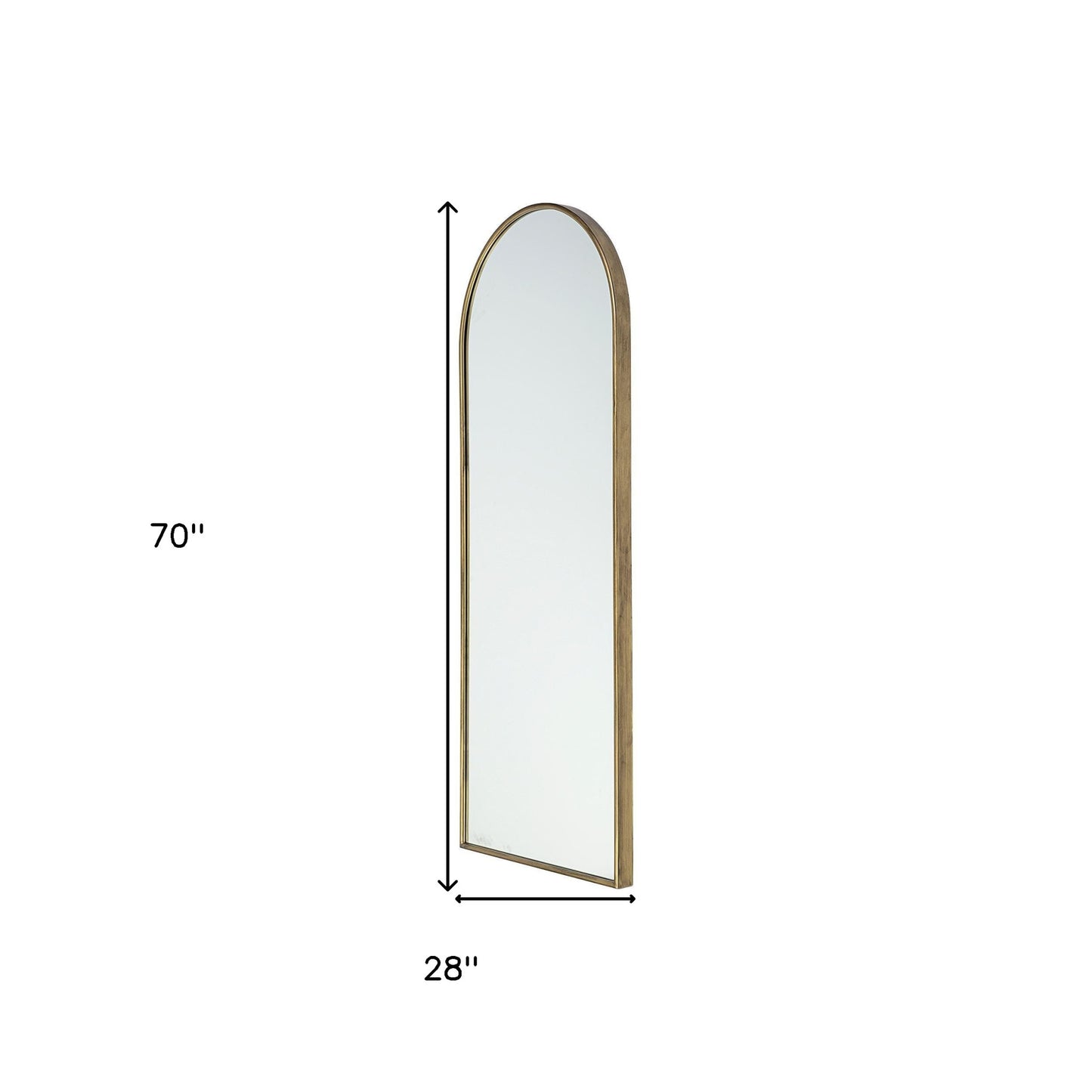 Gold Arch Bathroom Over Vanity Metal Mirror