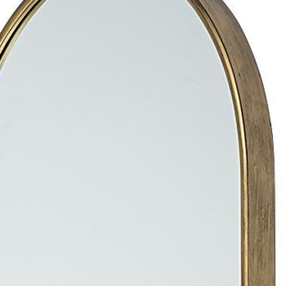Gold Arch Bathroom Over Vanity Metal Mirror