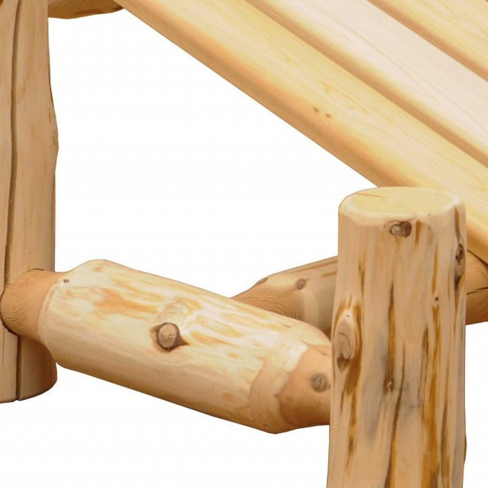 Rustic And Natural Cedar Outdoor Adirondack Ottoman