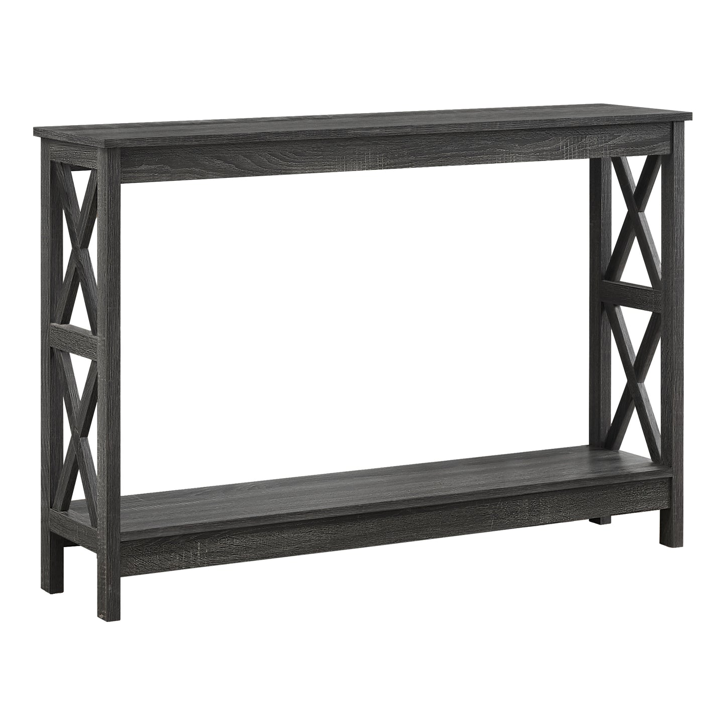47" Gray Console Table With Storage