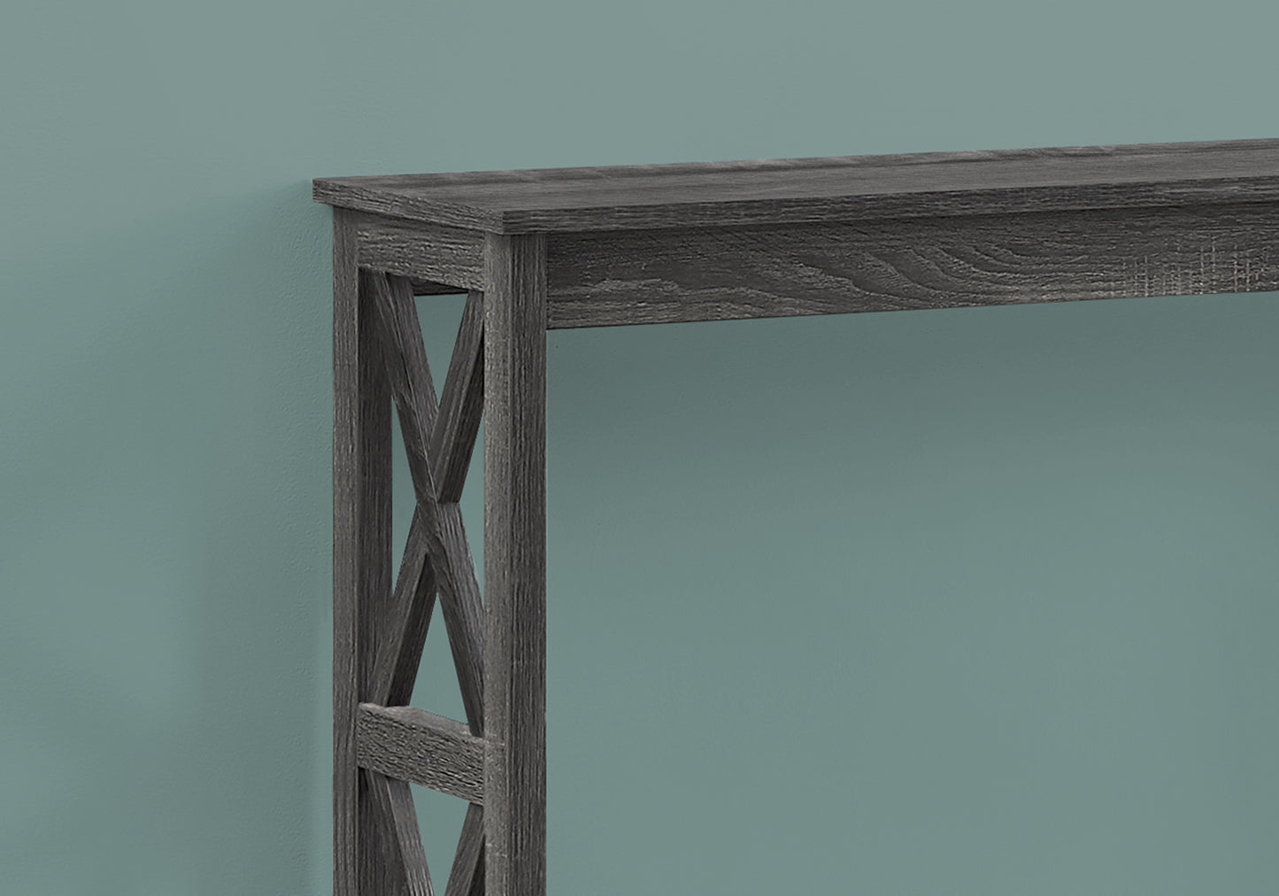 47" Gray Console Table With Storage