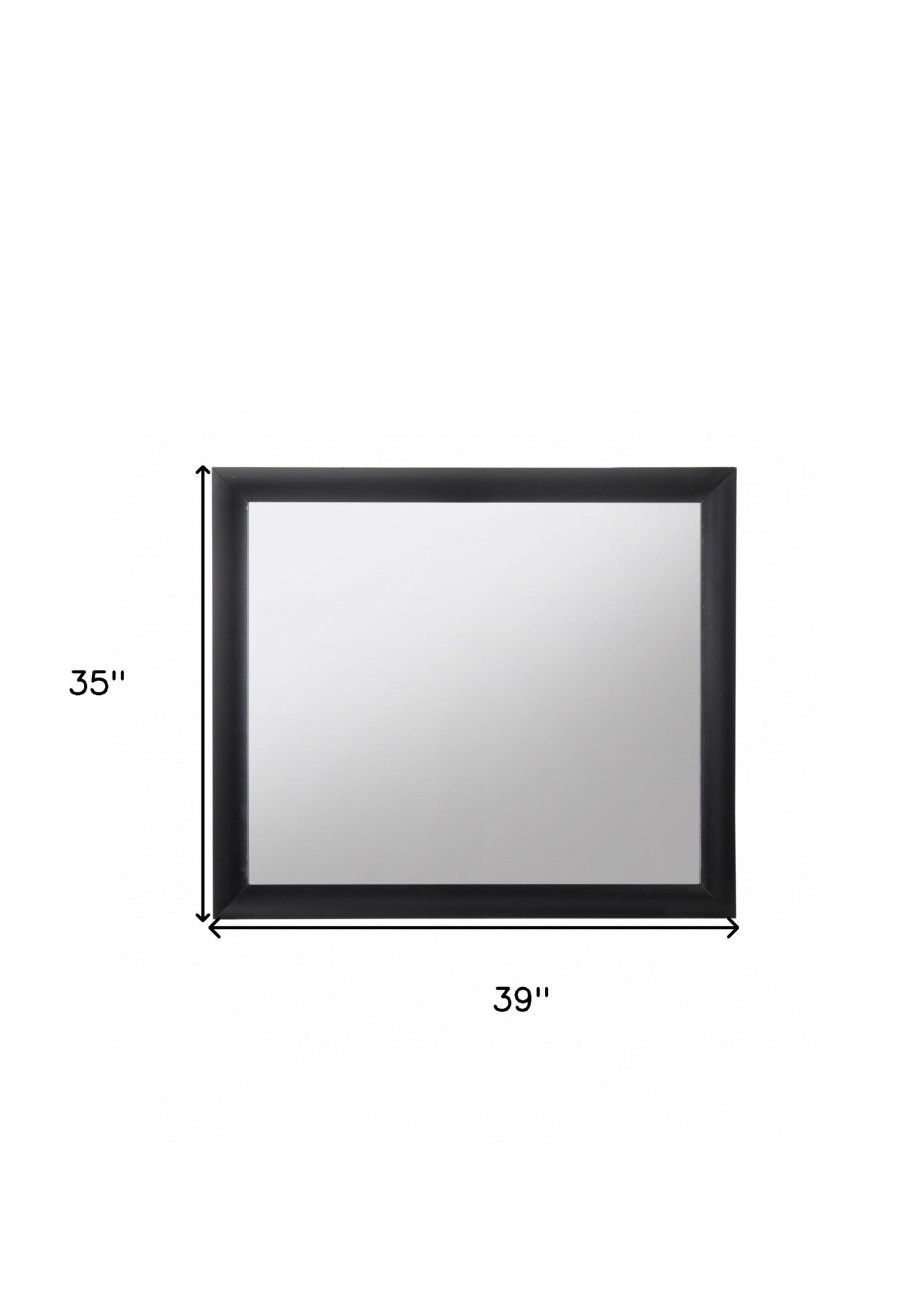 Contemporary Wood Frame Mirror In Black