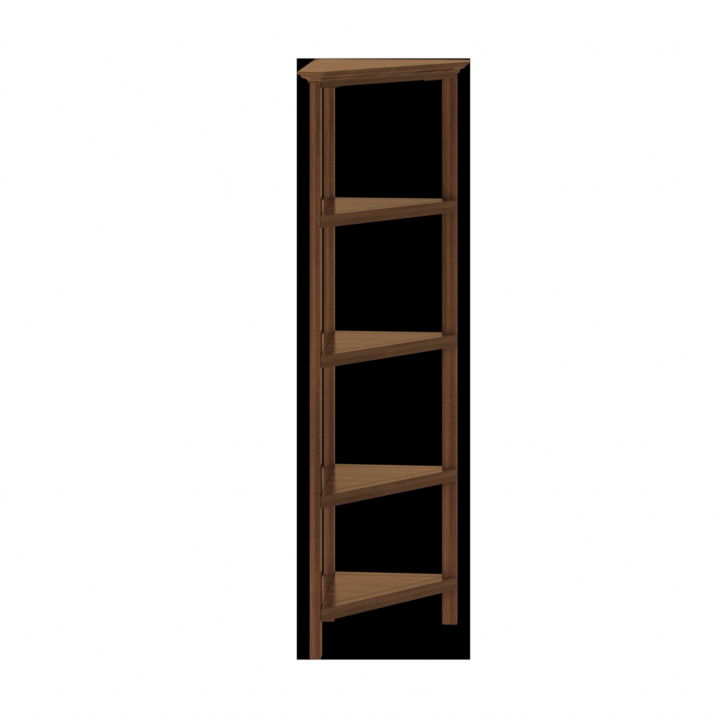 60" Bookcase With 4 Shelves In Walnut