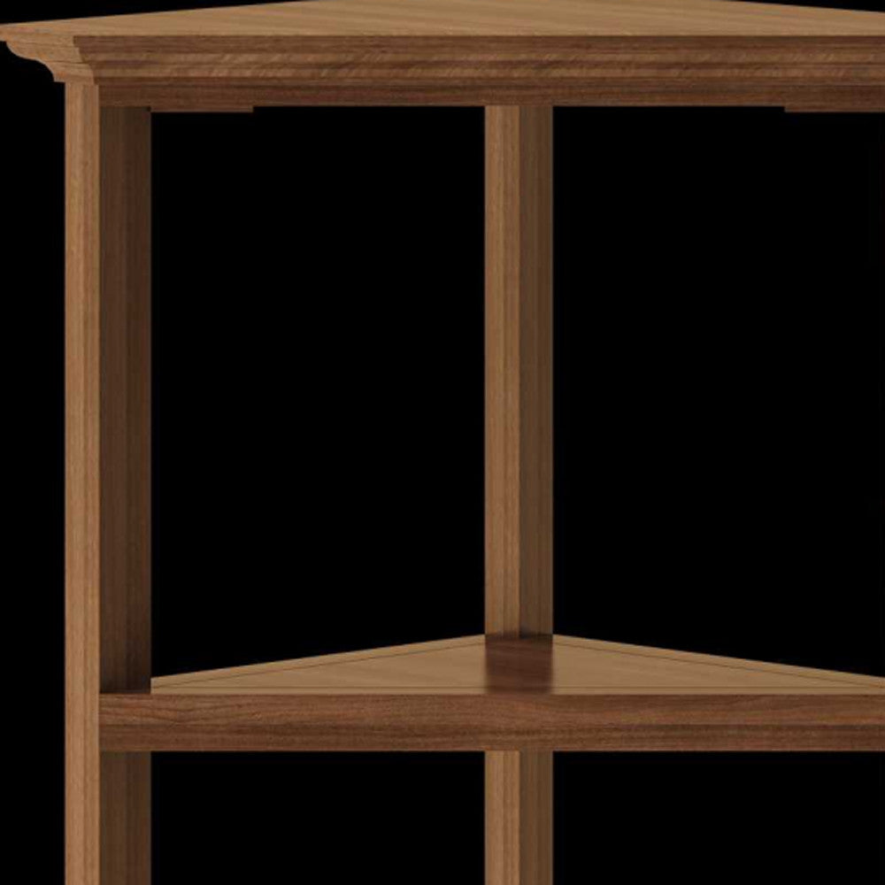 60" Bookcase With 4 Shelves In Walnut