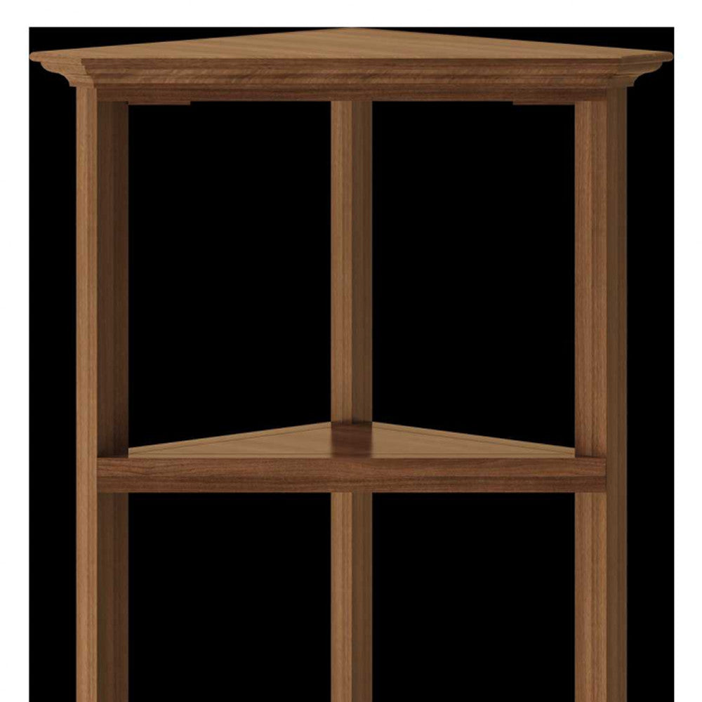 60" Bookcase With 4 Shelves In Walnut