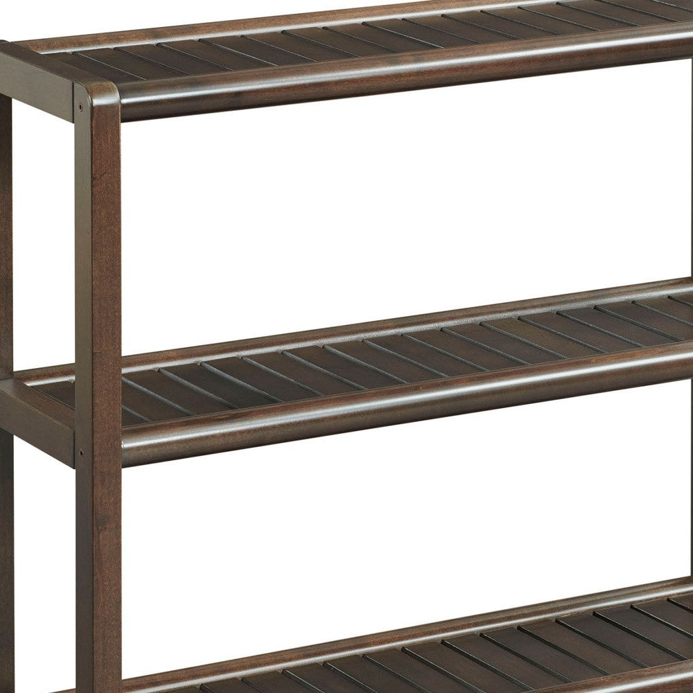 Espresso Brown Versatile Shoe Rack Shelving Unit