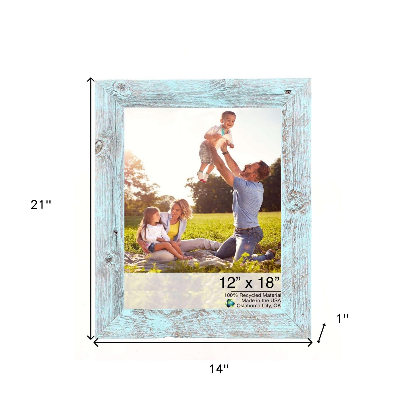12X18 Rustic Blue Picture Frame