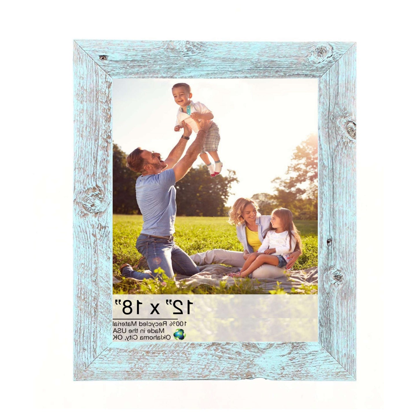 12X18 Rustic Blue Picture Frame