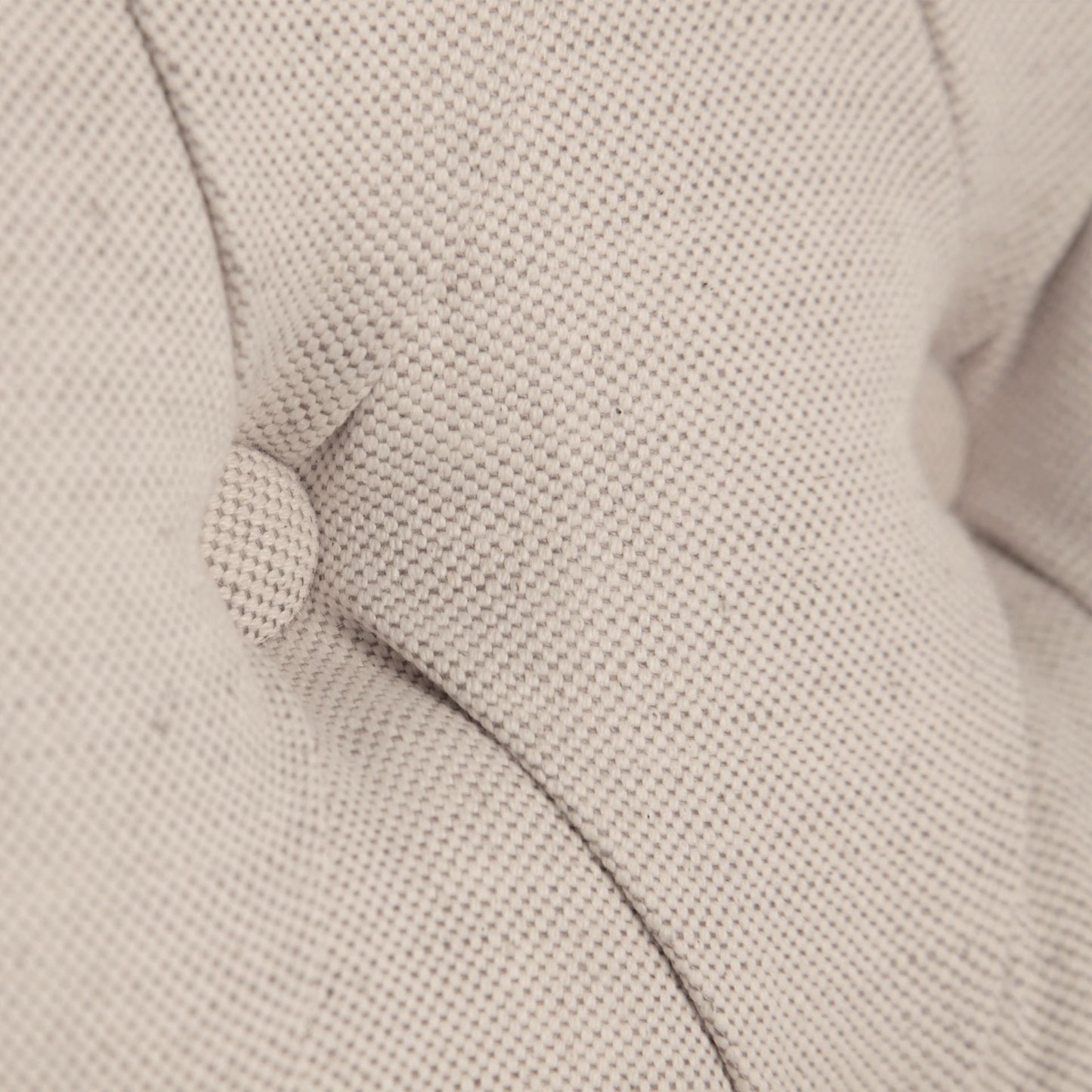 Cream Plush Linen Covering With Ash Solid Wood Base Dining Chair