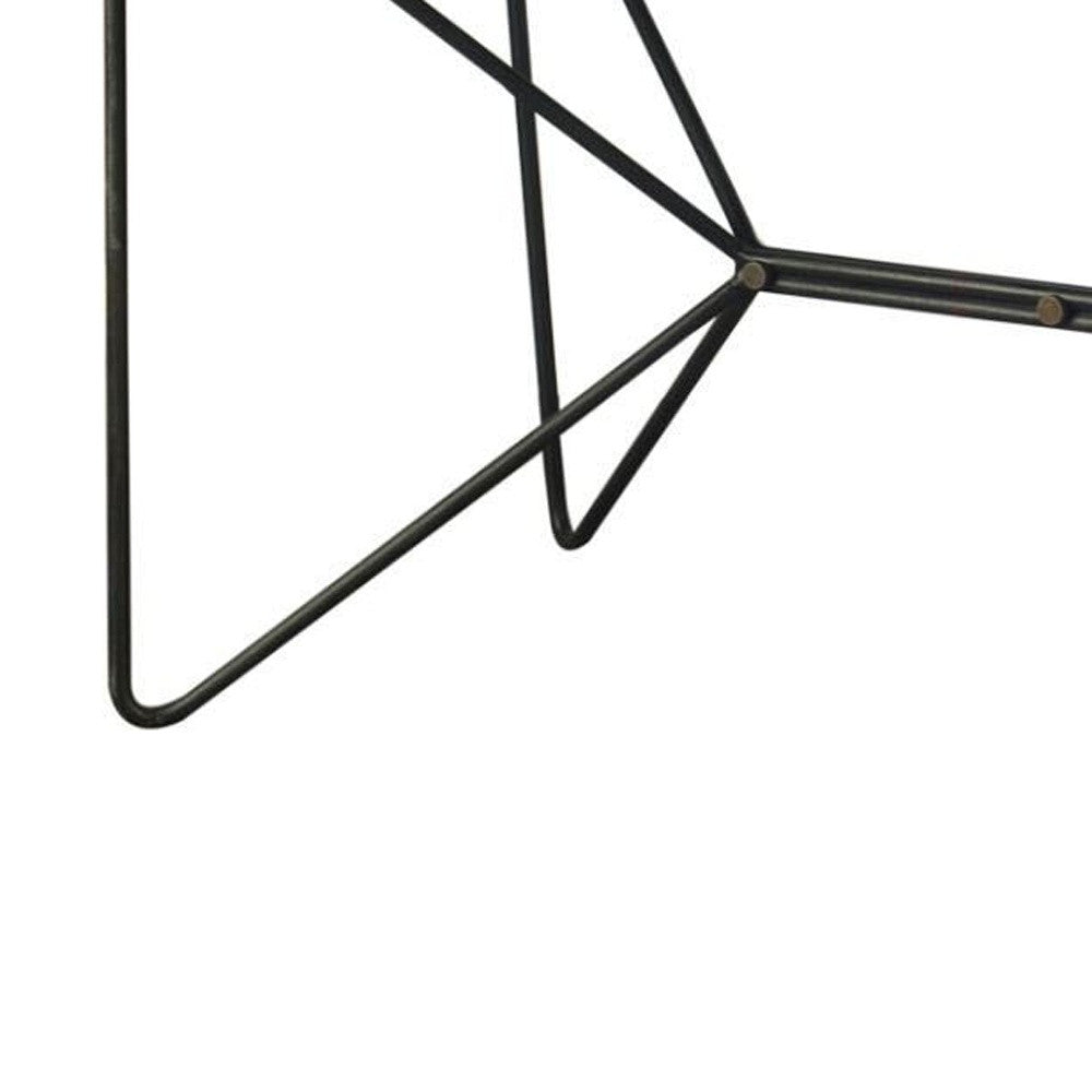 Natural Tapered Live Edge Top With Iron Base Dining Table