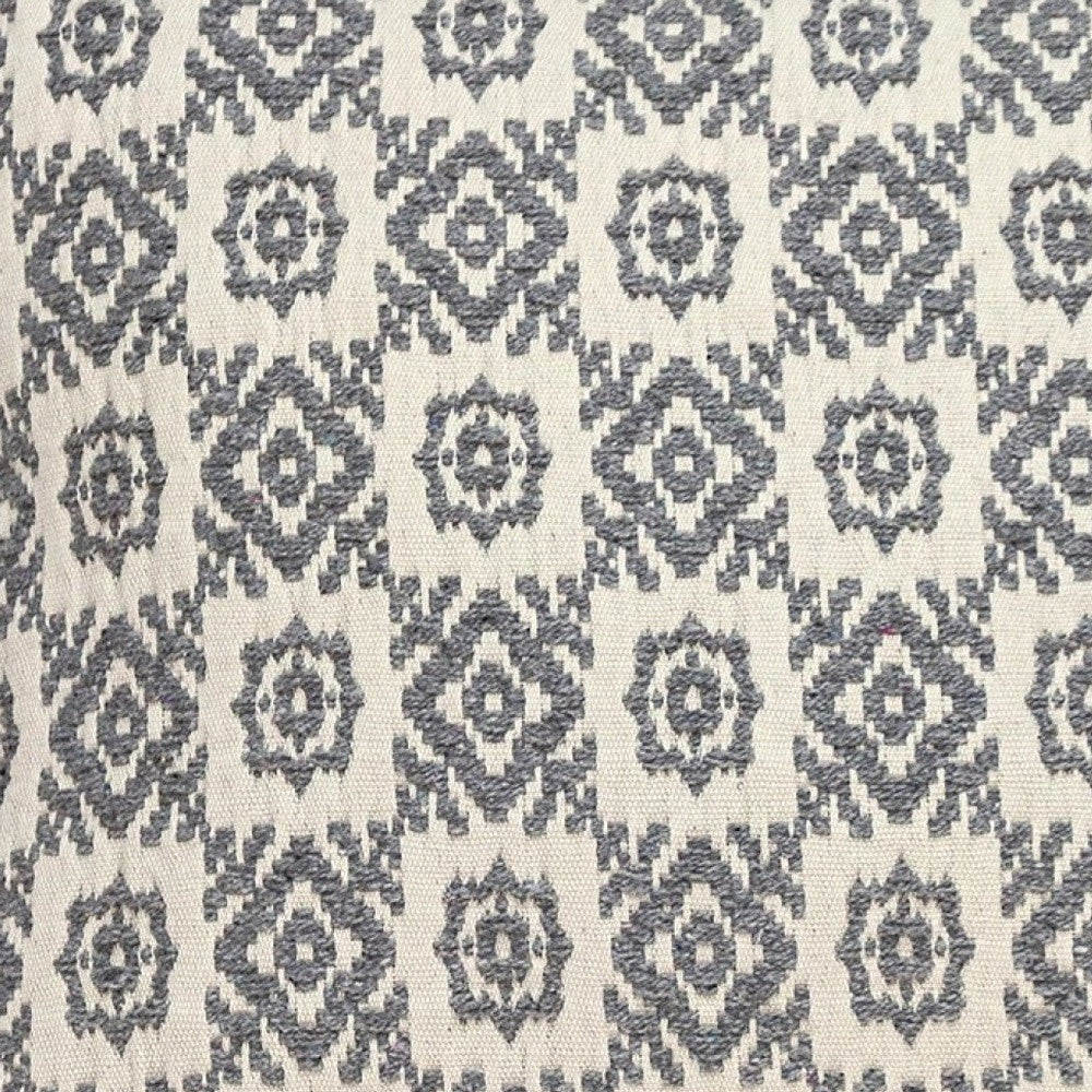 Neutral Grey Mosaic Throw Pillow