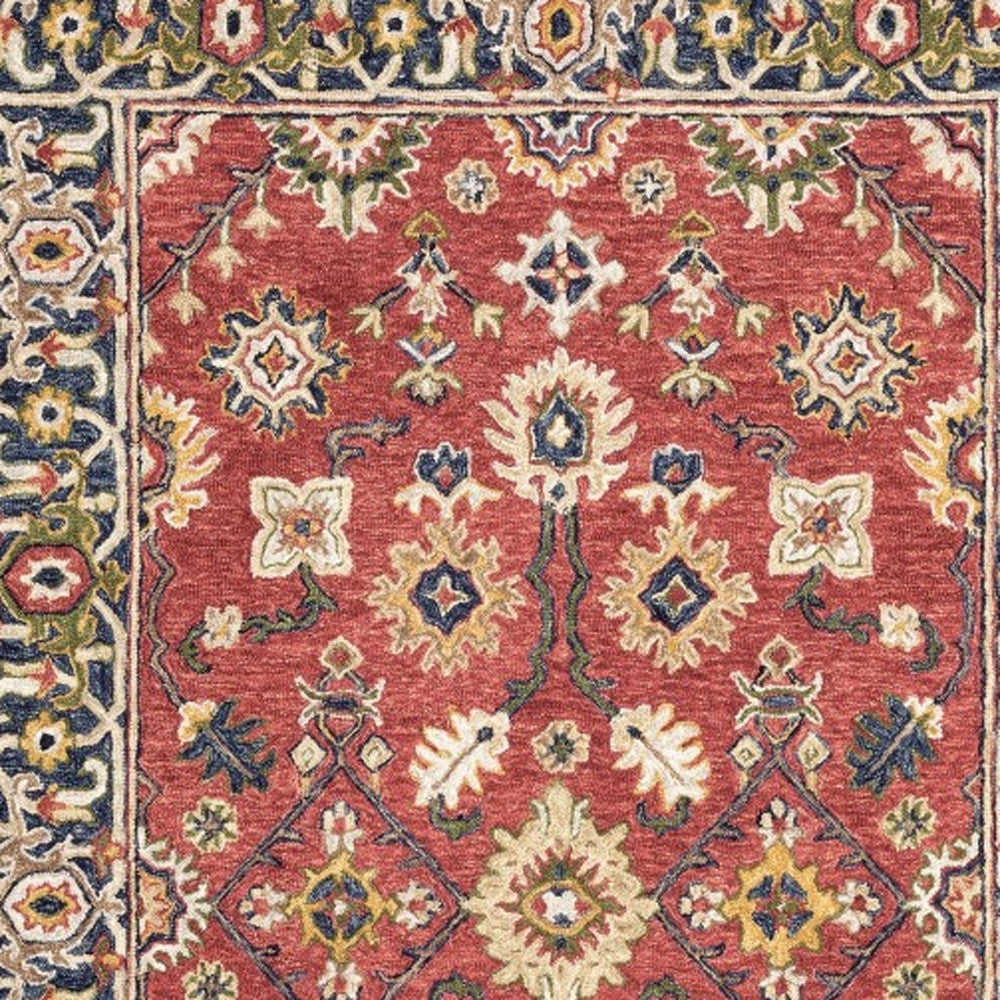 8'X10' Red And Blue Bohemian Rug