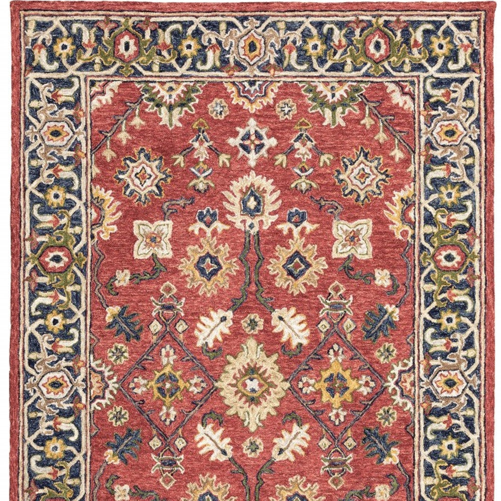 8'X10' Red And Blue Bohemian Rug