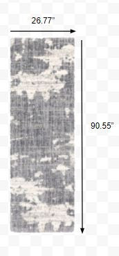 9'X12' Grey And Ivory Grey Matter Area Rug