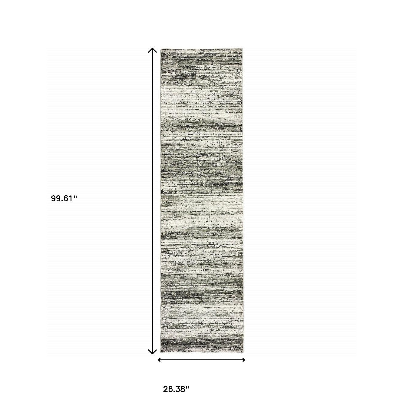 3'X5' Ash And Slate Abstract Area Rug