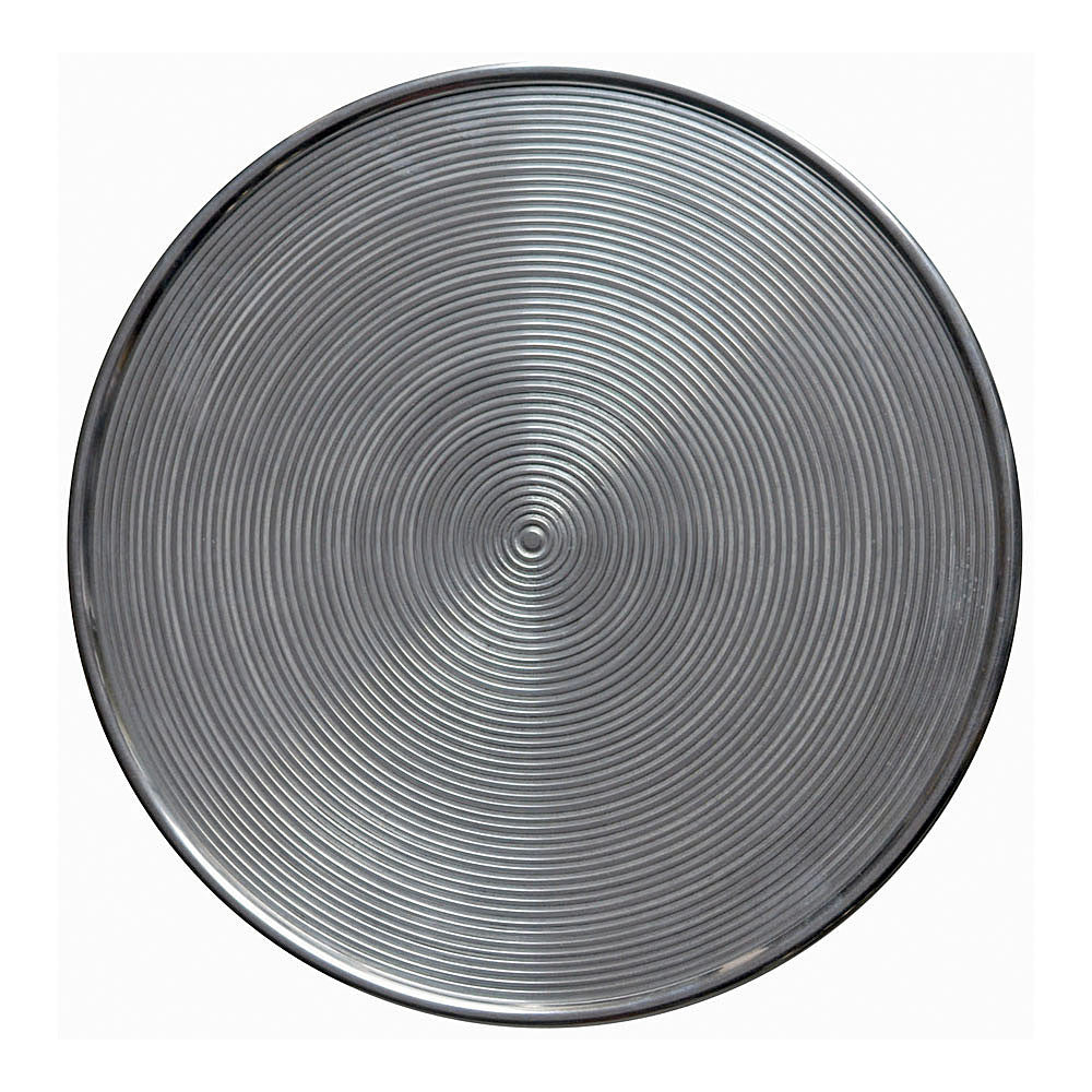 20" Silver Metal Round End Table